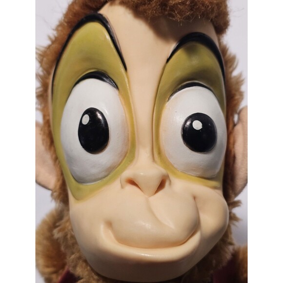 Disney Store Aladdin Abu Monkey Rubber Face Plush 18" Stuffed Animal Vintage Toy - Picture 8 of 11